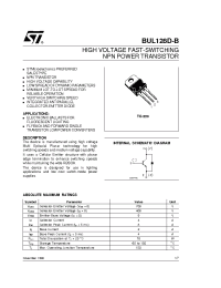 Datasheet BUL128 производства STMicroelectronics